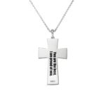Carry Your Faith and Football Passion – Engraved Cross Necklace for Him - Image 2