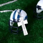 Carry Your Faith and Football Passion – Engraved Cross Necklace for Him - Image 4