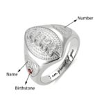 Celebrate the Game Within – Sterling Silver Baseball Ring with Birthstone & Engraving – For the True Fan's Story - Image 2