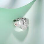 Celebrate the Game Within – Sterling Silver Baseball Ring with Birthstone & Engraving – For the True Fan's Story - Image 3