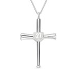 Engraved baseball cross necklace for passionate fans