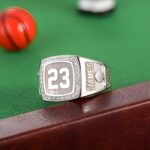 Embrace Your Passion – Engraved Basketball Signet Ring with Birthstone – For the Sports Enthusiast - Image 3