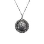 Custom basketball necklace with names for teammates
