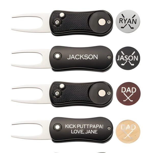 Custom golf ball marker for him on the green