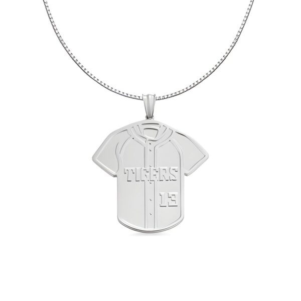 Custom baseball jersey necklace for sports enthusiasts