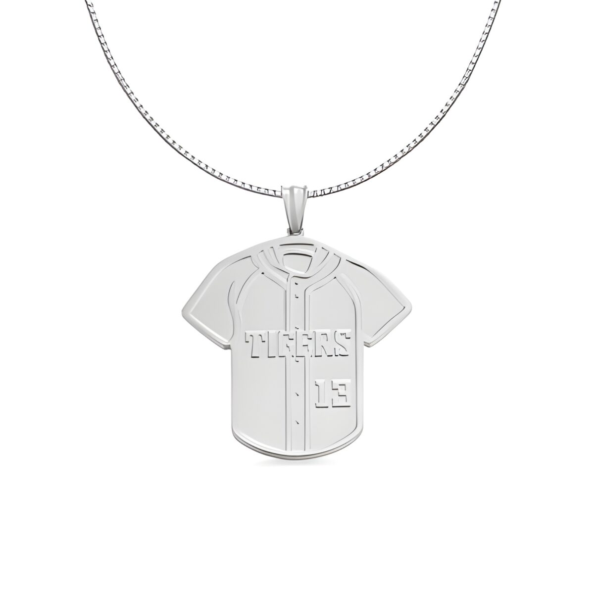 Custom baseball jersey necklace for sports enthusiasts