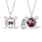 Celebrate the Game of Love – Custom Baseball Necklace with Photo & Engraving – For the Baseball Fan in Your Heart - Image 8