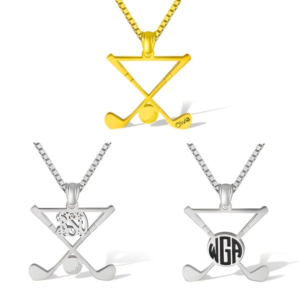 Custom golf stick necklace for passionate golfers