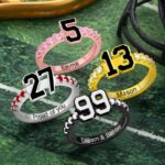 Celebrate Your Game Day Spirit – Custom Sports Number Birthstone Ring – For the Athlete in Your Heart - Image 5