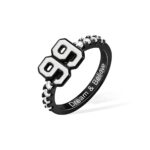 Celebrate Your Game Day Spirit – Custom Sports Number Birthstone Ring – For the Athlete in Your Heart - Image 8