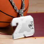 Celebrate the Game – Custom Basketball Number Necklace with Name – For Players and Fans Cherishing Every Moment - Image 2