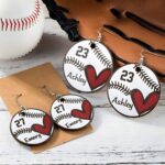 Celebrate Every Home Run – Custom Baseball Earrings with Name & Number – For Proud Players and Devoted Baseball Moms - Image 5
