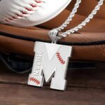 Carry Your Passion – Custom Baseball Initial Necklace – For Athletes and Sports Enthusiasts - Image 5