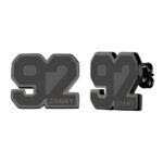 Custom number sport stud earrings for passionate fans