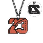 custom basketball number necklace for passionate fans