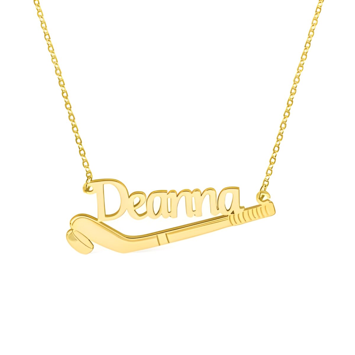 Personalized ice hockey name necklace for team spirit