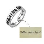 Embrace Nature’s Strength – Engraved Sterling Silver Tree & Flower Ring – A Symbol of Growth and New Beginnings - Image 3