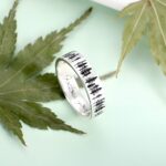 Embrace Nature’s Strength – Engraved Sterling Silver Tree & Flower Ring – A Symbol of Growth and New Beginnings - Image 4