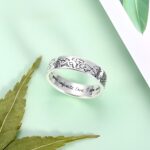 Embrace Nature’s Strength – Engraved Sterling Silver Tree & Flower Ring – A Symbol of Growth and New Beginnings - Image 8