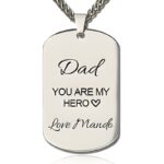 Carry His Story Close – Custom Engraved Dog Tag Necklace – A Father's Day Tribute - Image 3
