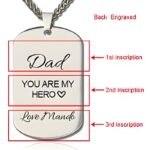 Carry His Story Close – Custom Engraved Dog Tag Necklace – A Father's Day Tribute - Image 4