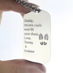 Carry His Name Close – Custom Dog Tag Necklace – A Father's Day Tribute - Image 3