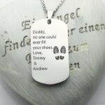 Carry His Name Close – Custom Dog Tag Necklace – A Father's Day Tribute - Image 4