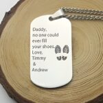 Carry His Name Close – Custom Dog Tag Necklace – A Father's Day Tribute - Image 5