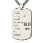 Custom dog tag necklace for dad