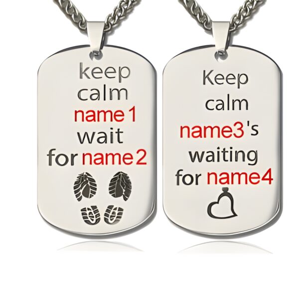 His and Hers Dog Tag Necklaces for couples