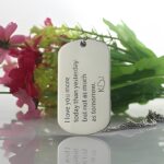 Carry His Name Close – Custom Titanium Dog Tag Necklace – A Devoted Valentine's Tribute for Him - Image 2