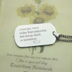 Carry His Name Close – Custom Titanium Dog Tag Necklace – A Devoted Valentine's Tribute for Him - Image 5