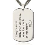 Custom titanium dog tag necklace for heartfelt moments