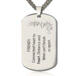 Custom name dog tag necklace for best friends