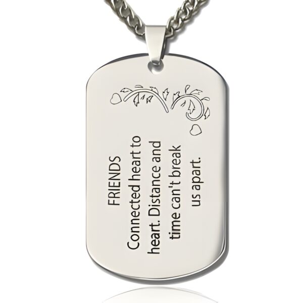 Custom name dog tag necklace for best friends