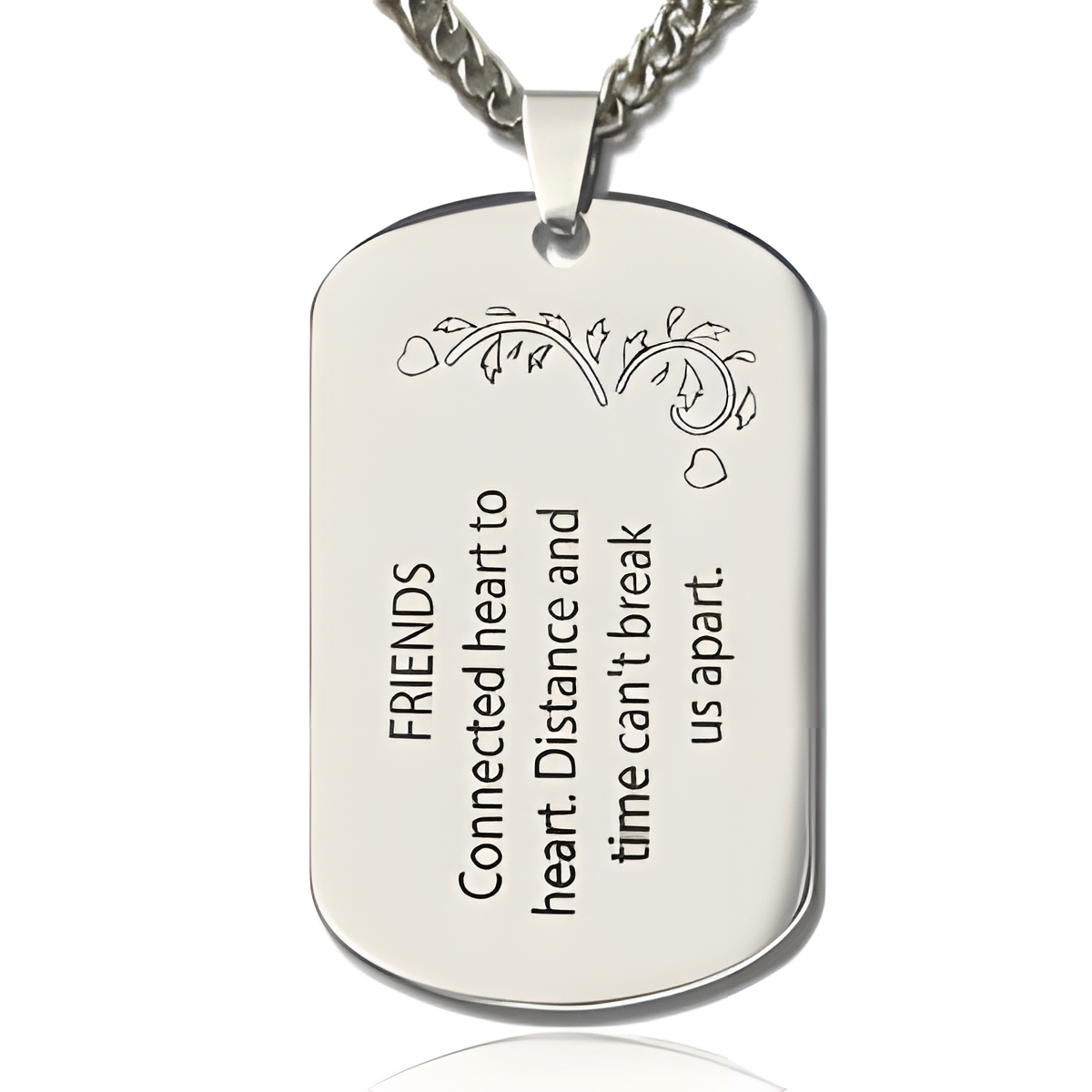 Custom name dog tag necklace for best friends