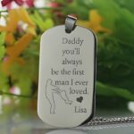 Carry His Strength – Custom Name Dog Tag Necklace – A Father's Enduring Love - Image 2
