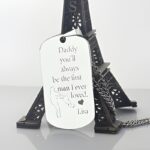 Carry His Strength – Custom Name Dog Tag Necklace – A Father's Enduring Love - Image 3