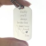 Carry His Strength – Custom Name Dog Tag Necklace – A Father's Enduring Love - Image 4
