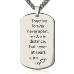 Custom dog tag necklace for him, a heartfelt gift
