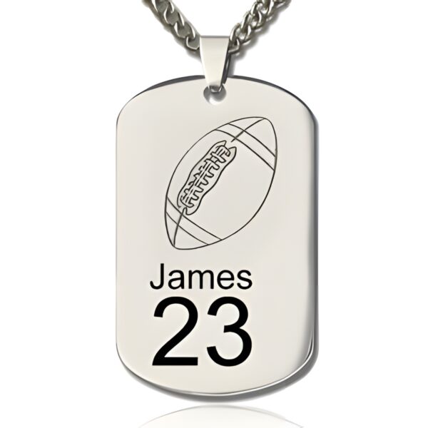 Personalized men's dog tag necklace carrying his story
