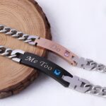Embrace Eternal Love – Engraved Cross Couple's Name Bracelets – For Cherished Moments Together - Image 4