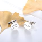 Carry Your Words Close – Handwriting Disc Cufflinks – A Timeless Treasure for Him - Image 4