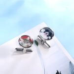 Carry Your Loved Ones Close – Round Photo Cufflinks – For Him on Special Occasions - Image 2