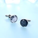 Carry Your Loved Ones Close – Round Photo Cufflinks – For Him on Special Occasions - Image 3