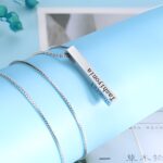Carry Your Story Close – Engraved Four-Sided Bar Necklace for Him – A Meaningful Token of Connection - Image 2