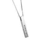 Engraved bar necklace for him, a heartfelt keepsake