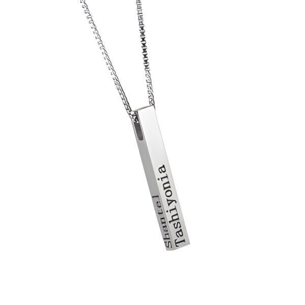 Engraved bar necklace for him, a heartfelt keepsake