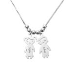 Custom kids charms necklace for celebrating little ones