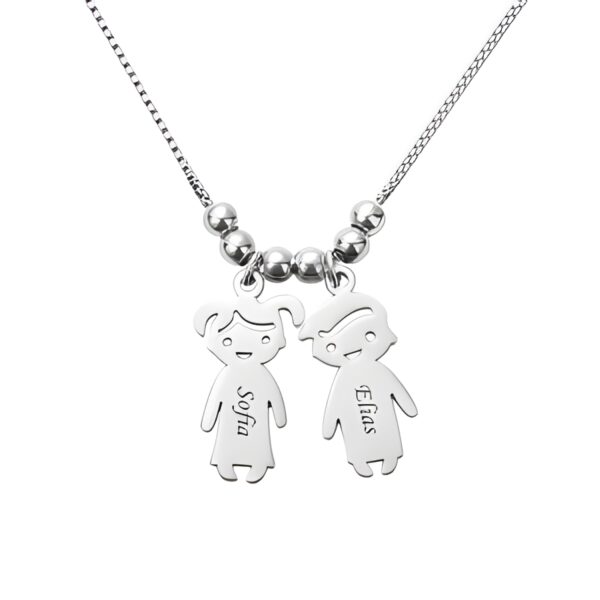 Custom kids charms necklace for celebrating little ones